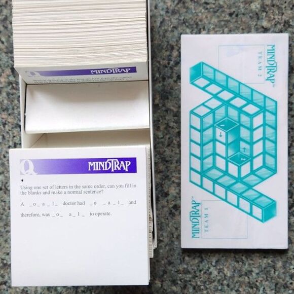 1991 Vintage MindTrap Card Game Will Challenge the Way You Think Ages 12 and Up - Picture 7 of 11